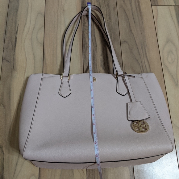 Tory Burch Robinson Tote Bag Pink Leather Beautiful! - Picture 14 of 15